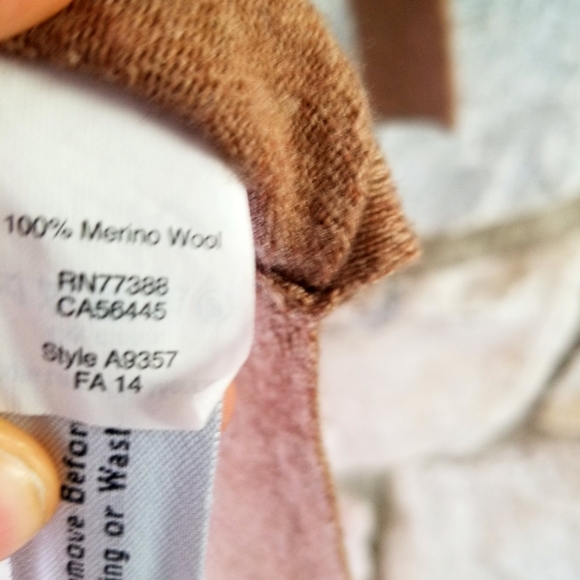 Madewell Rowhouse 100% Merino Wool Brown Sweater XS - Picture 5 of 6